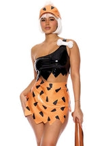 5 Piece Patent BAM! Bedrock Baddie Costume for Women - US 0101