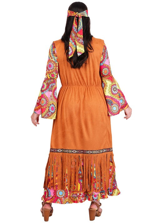 70s Woodstock Hippie Women's Costume Dress - US 0128