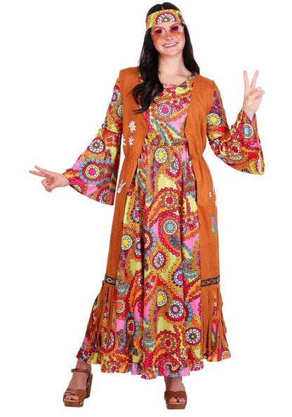 70s Woodstock Hippie Women's Costume Dress - US 0128