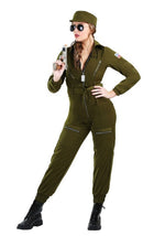 Women's Army Flightsuit Costume - US 5323