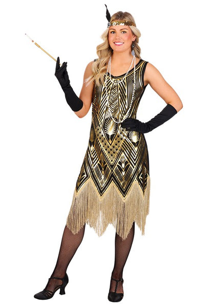 Women's Art Deco Flapper Costume - US 9452