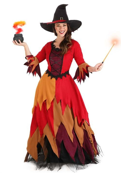 Autumn Harvest Witch Costume for Women - US 4527