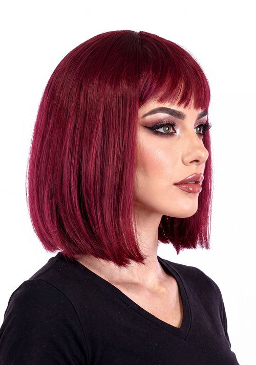 Women's Barbara Ann Burgundy Bob Costume Wig - US 3217
