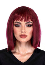 Women's Barbara Ann Burgundy Bob Costume Wig - US 3217