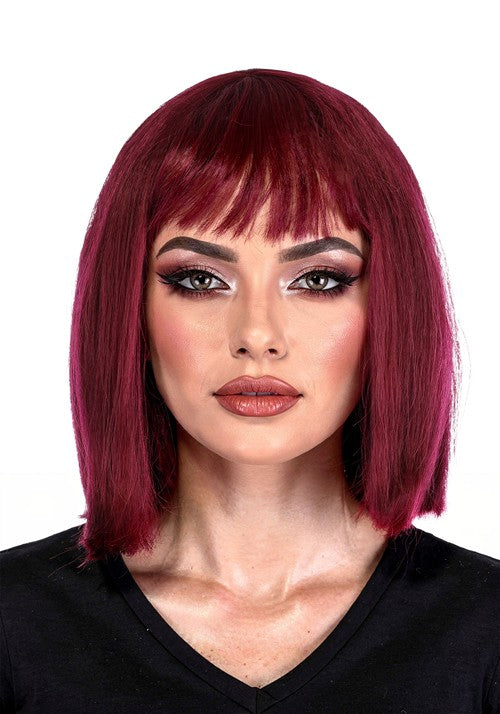 Women's Barbara Ann Burgundy Bob Costume Wig - US 3217