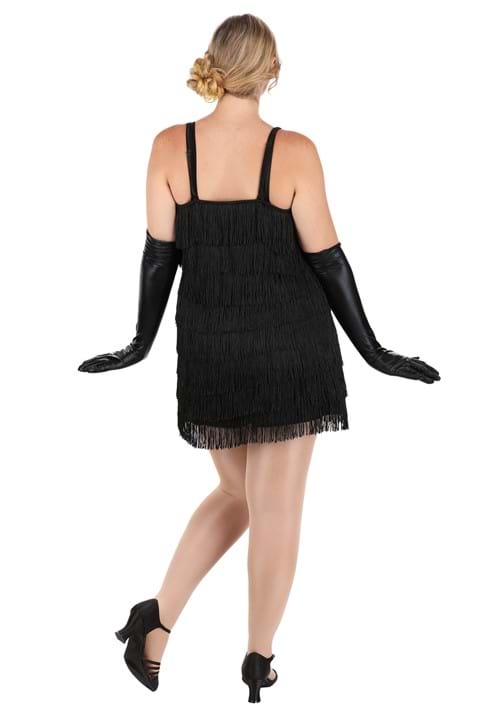 Black Fringe Flapper Costume for Women - US 1063