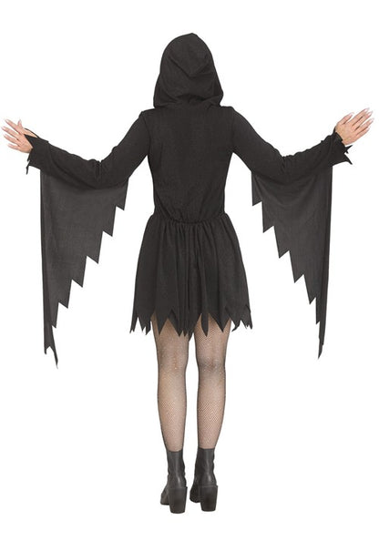 Women's Black Glitter Ghost Face Costume - US 4352