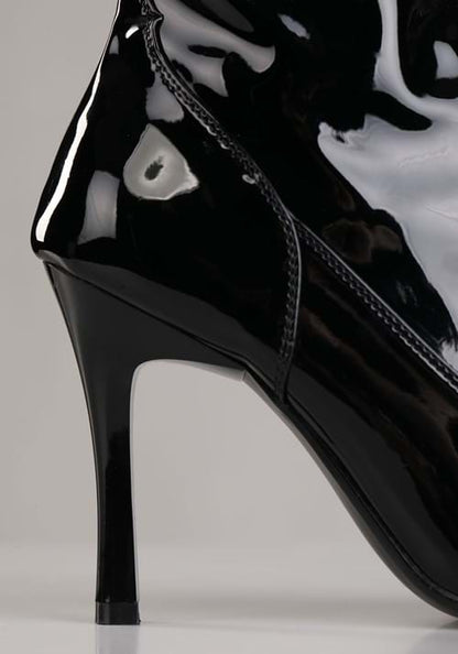 Black Patent Over the Knee Boots for Women - US 5251