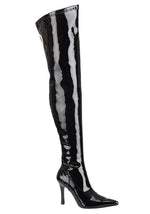 Black Patent Over the Knee Boots for Women - US 5251