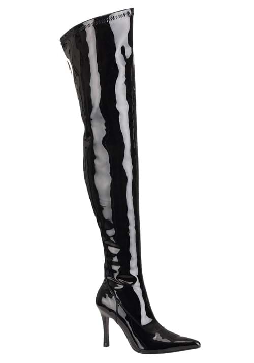 Black Patent Over the Knee Boots for Women - US 5251