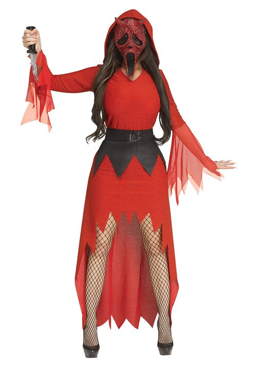 Women's Bling Devil Ghost Face Costume - US 4675