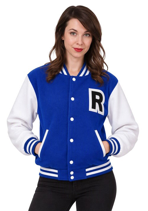 Women's Blue Letterman Jacket Costume - US 0566