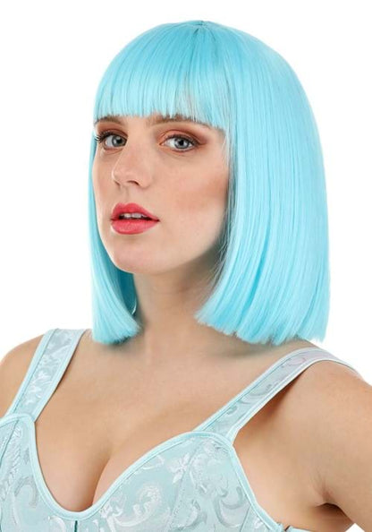 Bright Blue Bob Wig for Women - US 6251