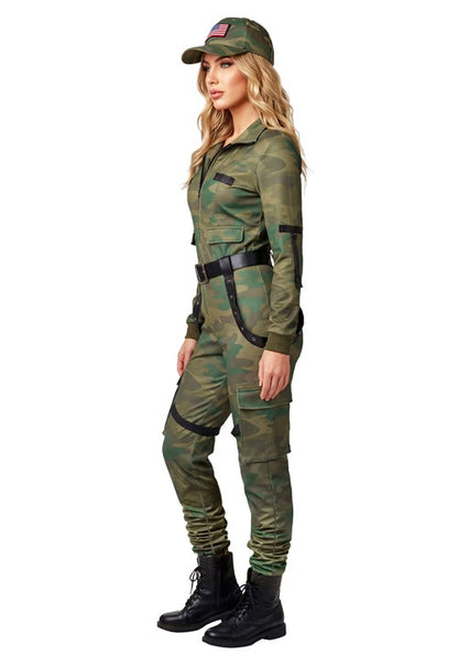 Women's Camo Commander Costume - US 3691