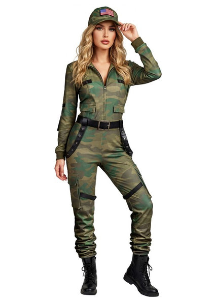 Women's Camo Commander Costume - US 3691