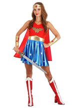 Women's Caped Wonder Woman Costume - US 8181