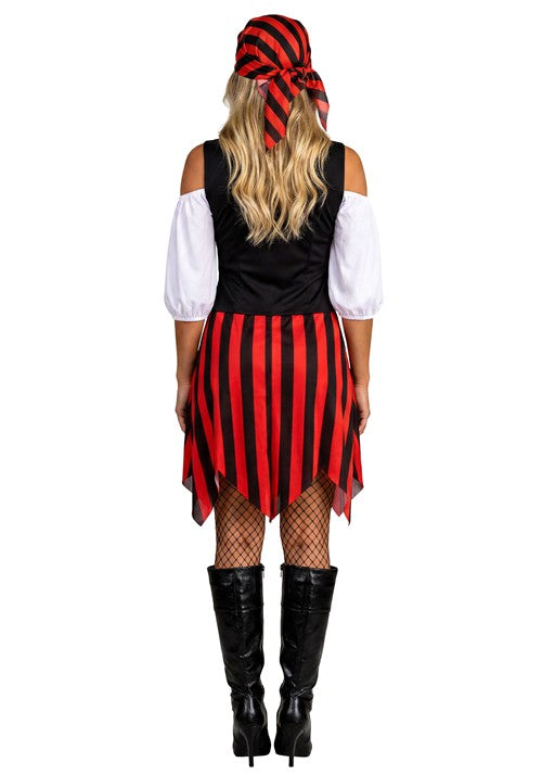Women's Captain Corset Pirate Costume Dress - US 7101