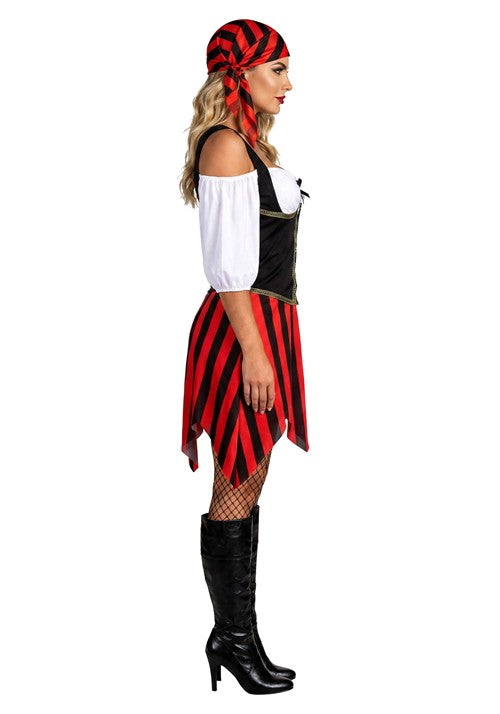 Women's Captain Corset Pirate Costume Dress - US 7101