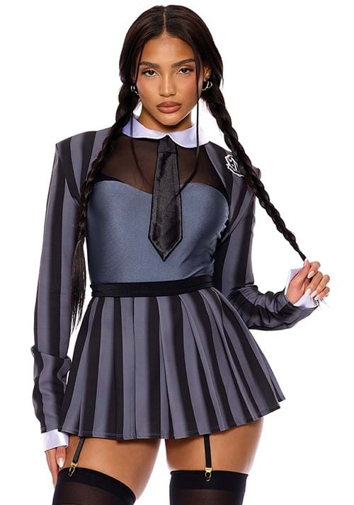 Classes on Wednesday School Girl Costume for Women - US 1784
