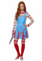 Women's "Come Play" Killer Doll Costume - US 9476