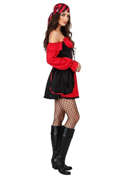 Women's Crimson Corsair Pirate Costume - US 2836