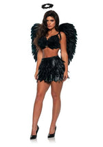 Sexy Dark Angel Feather Skirt and Top Costume for Women - US 4576