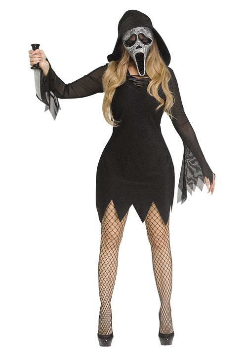 Women's Deluxe Bling Ghost Face Costume - US 3991