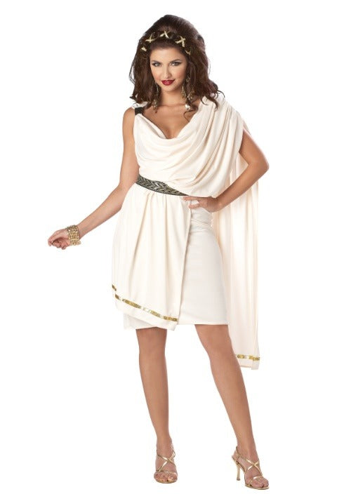 Women's Deluxe White Toga Costume - US 7723