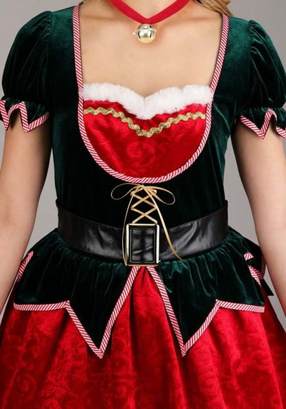 Women's Deluxe Festive Elf Costume - US 4220