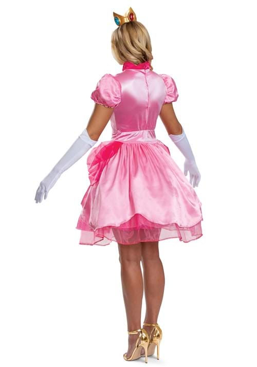 Women's Deluxe Super Mario Bros. Pretty Princess Peach Costume with Gloves - US 7340