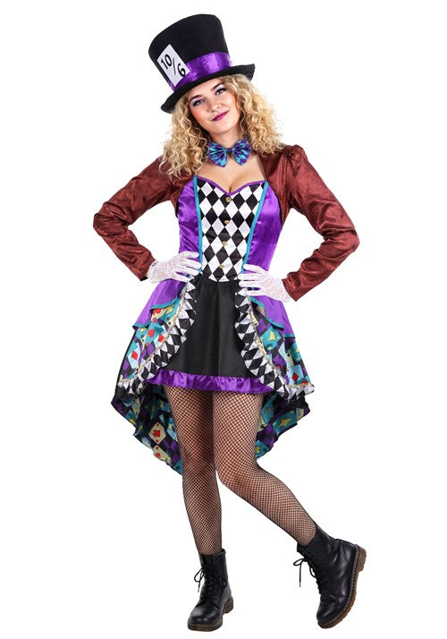 Women's Deluxe Raving Mad Hatter Costume - US 0762