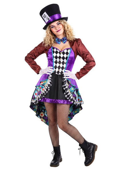 Women's Deluxe Raving Mad Hatter Costume - US 0762