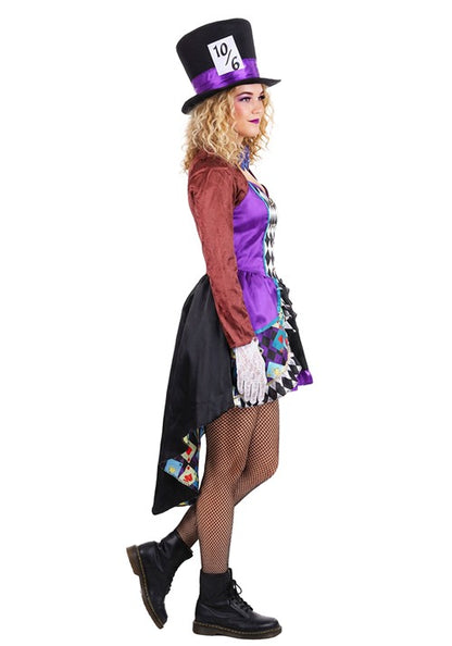 Women's Deluxe Raving Mad Hatter Costume - US 0762