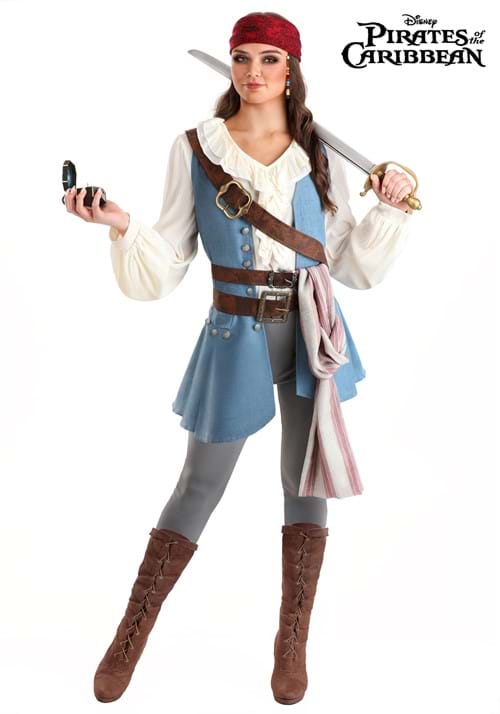 Disney Pirates of the Caribbean Jack Sparrow Costume for Women - US 5498