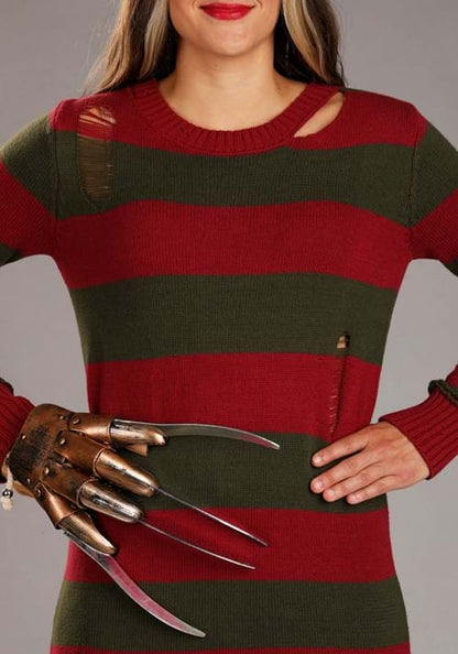 Distressed Nightmare on Elm Street Women's Sweater Dress - US 0877