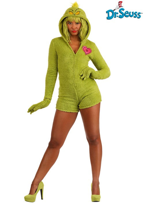 Women's Dr. Seuss Grinch Costume Romper - US 2382