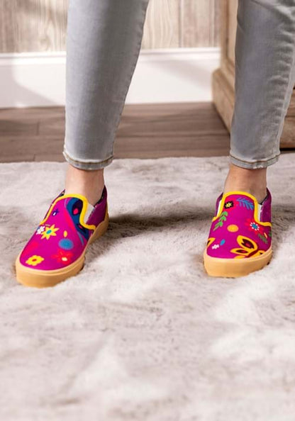 Encanto Women's Embroidered Slip On Sneakers - US 3936