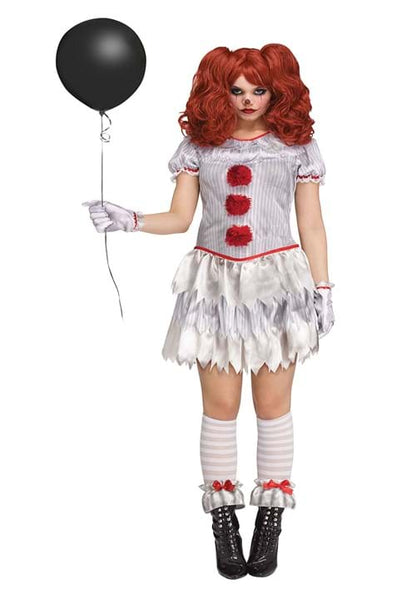 Evil Carnevil Balloon Clown Costume for Women - US 2045