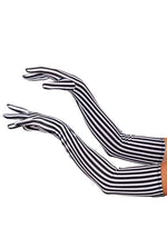 Extra Long Stripe Beetle Ghost Gloves for Women - US 2423