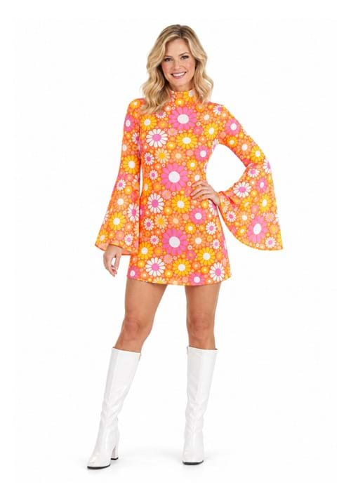 Far Out Flower Costume Dress for Women - US 8236