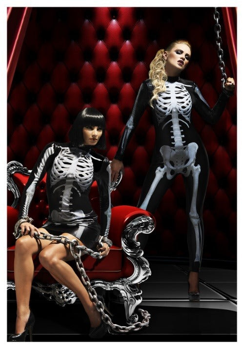 Women's X-Ray Skeleton Jumpsuit Costume - US 4165