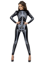 Women's X-Ray Skeleton Jumpsuit Costume - US 4165