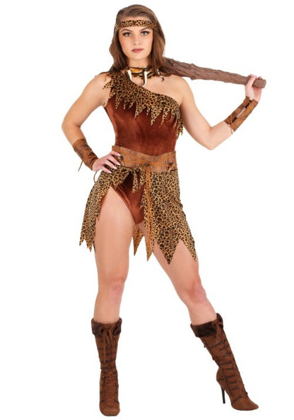 Women's Fierce Cavewoman Costume - US 4652