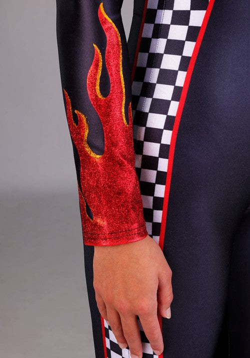Fiery Race Car Driver Women's Costume - US 9668