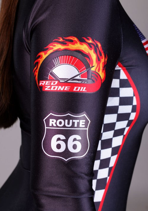 Fiery Race Car Driver Women's Costume - US 9668