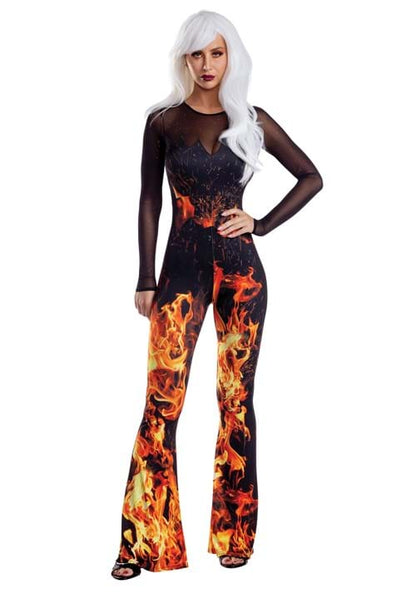 Women's Flame Jumpsuit Costume - US 5855