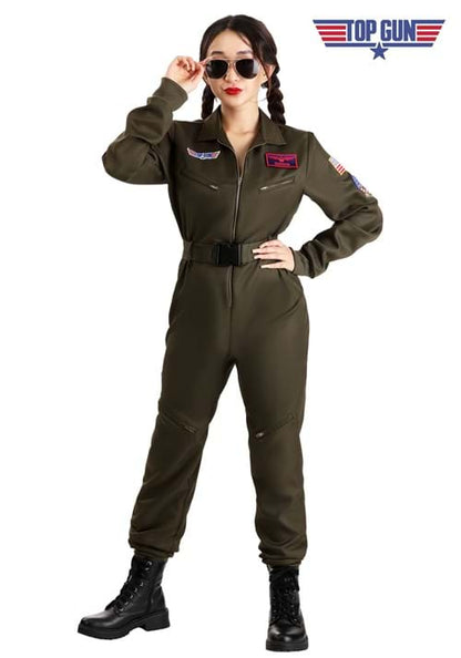 Flight Suit Top Gun Costume for Women - US 4679