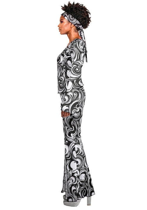 Women's Foxy Disco Costume Jumpsuit - US 4626