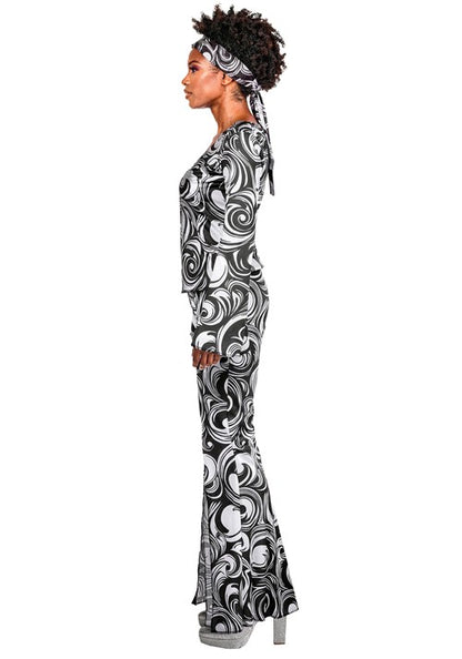 Women's Foxy Disco Costume Jumpsuit - US 4626
