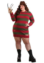 Women's Plus Size Freddy Krueger Costume Dress - US 4683